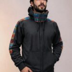 full zip ethnic hoodie
